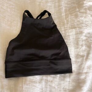 lululemon Black high neck cross strap back Sports Bra